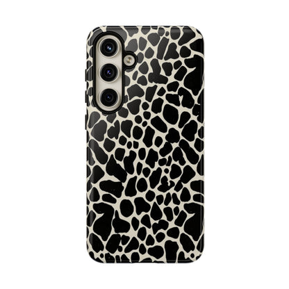 Black and White Cowhide Phone Case — Protective Tough Case