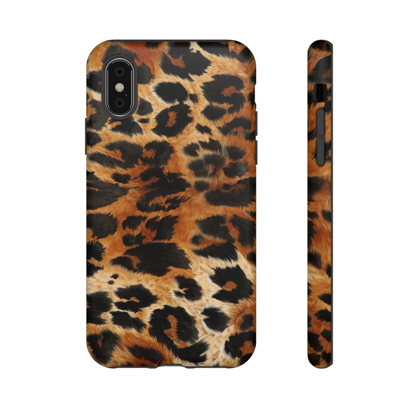 Leopard Print Tough Phone Case – Rugged Protective iPhone Cover