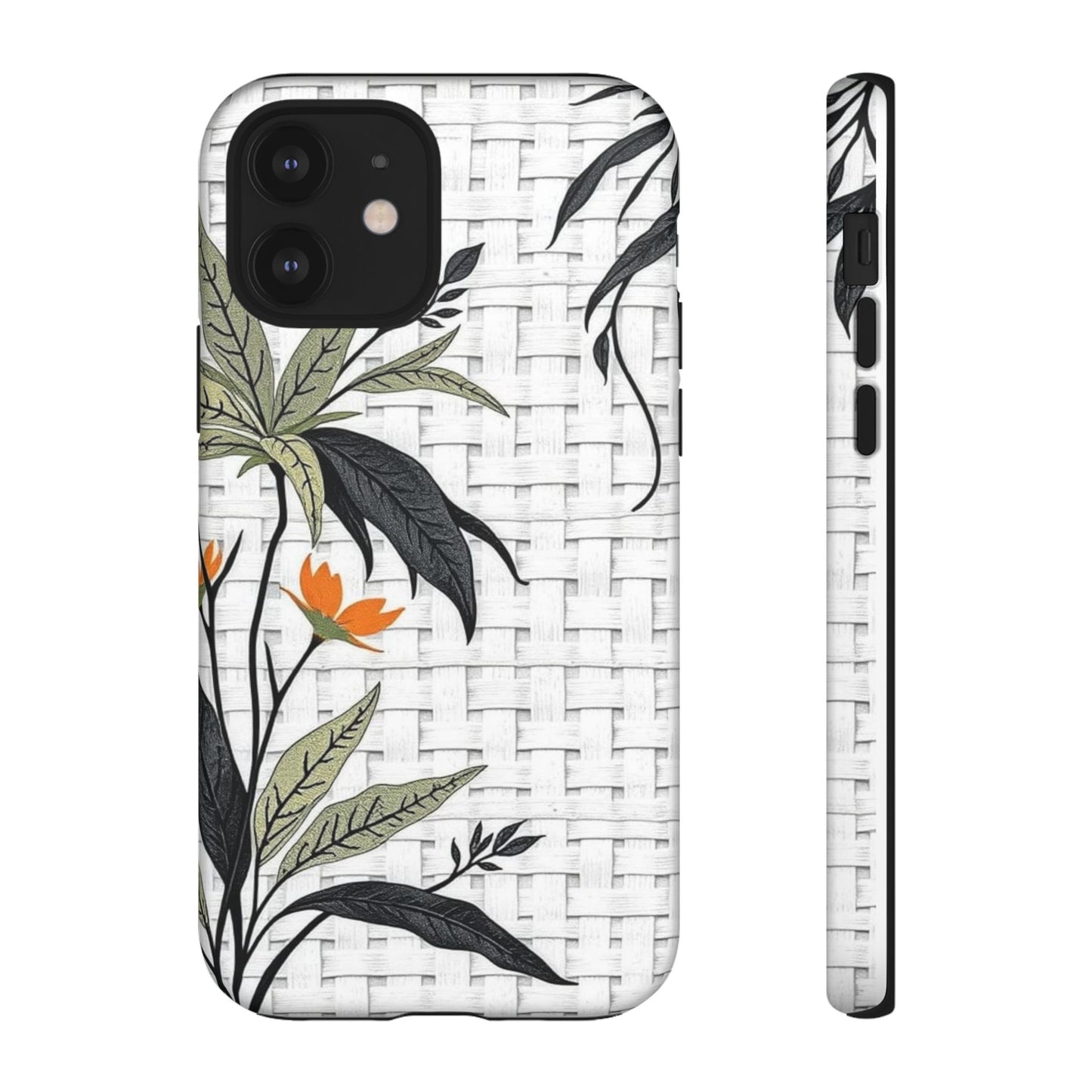 Floral Woven Tough Phone Case — Protective Botanical iPhone Cover