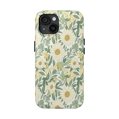 Daisy Meadow Tough Phone Case — Floral Protective Phone Cover