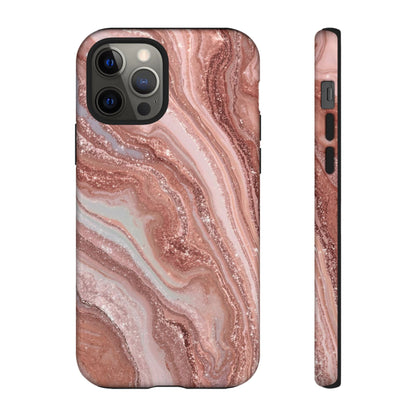 Rose Gold Marble Tough Phone Case