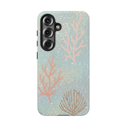 Seafoam Sparkle Phone Case – Coral & Seashell Tough Case