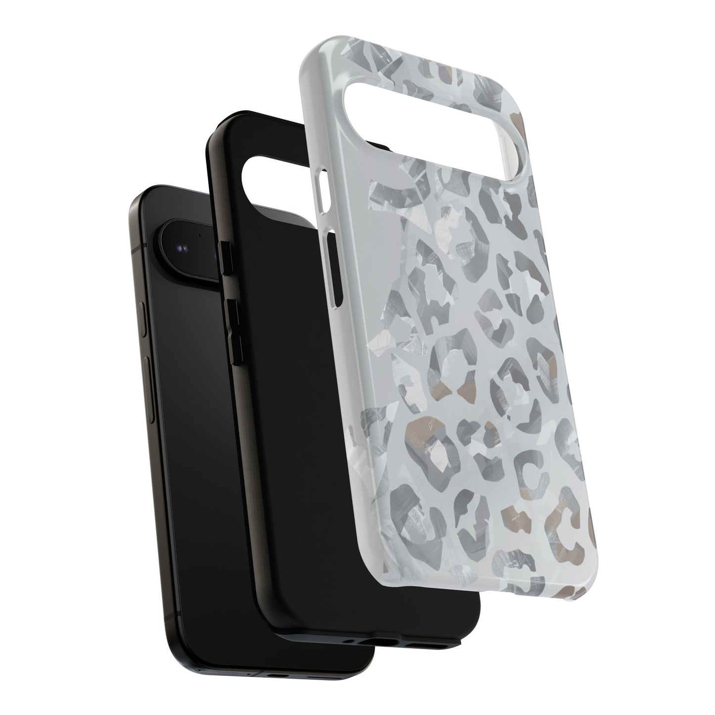 Silver Leopard Tough Phone Case
