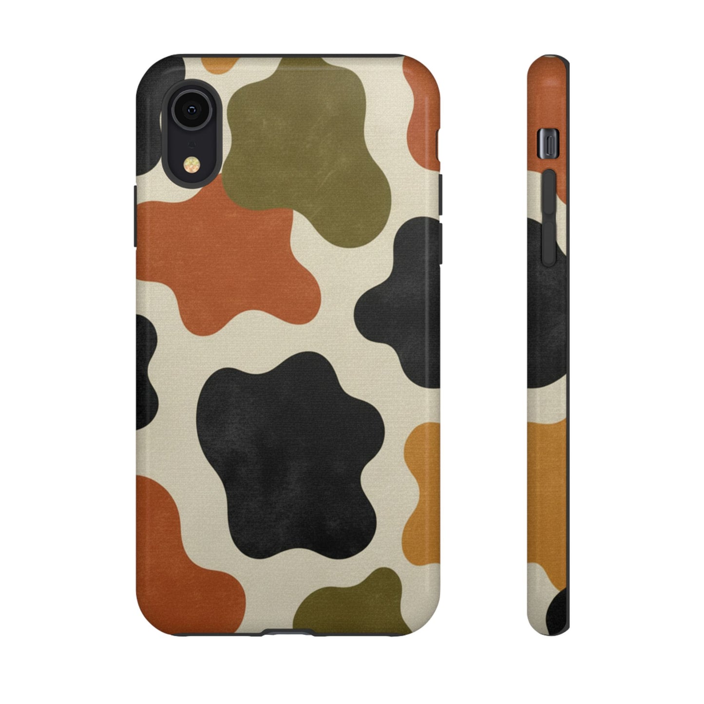 Retro Abstract Camouflage Phone Case — Earth Tone Tough Case