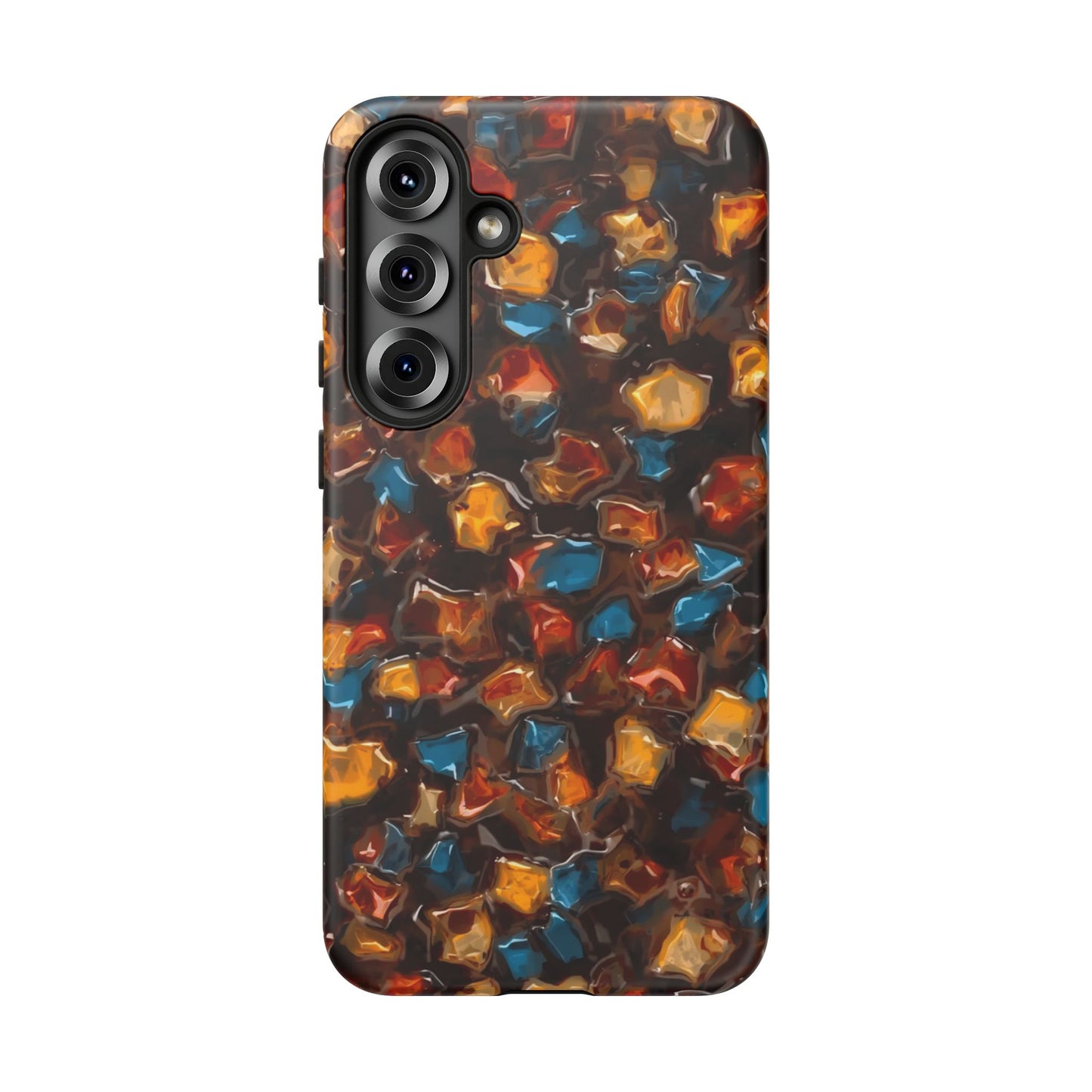 Phone Case - Amber Tortoiseshell Mosaic Protective Cover