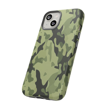 Camo Tough Phone Case — Military Green Protective iPhone Cover