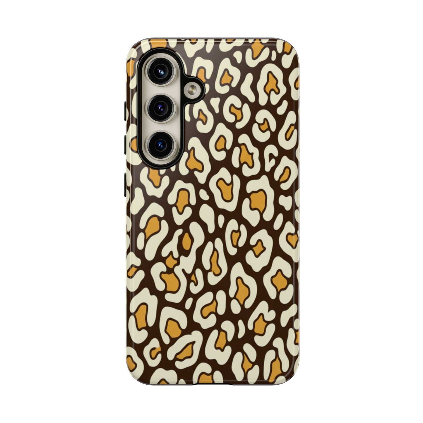 Leopard Print Tough Phone Case — Durable Protective iPhone Cover