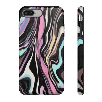 Abstract Marble Tough Phone Case — Pastel Swirl Protective Cover