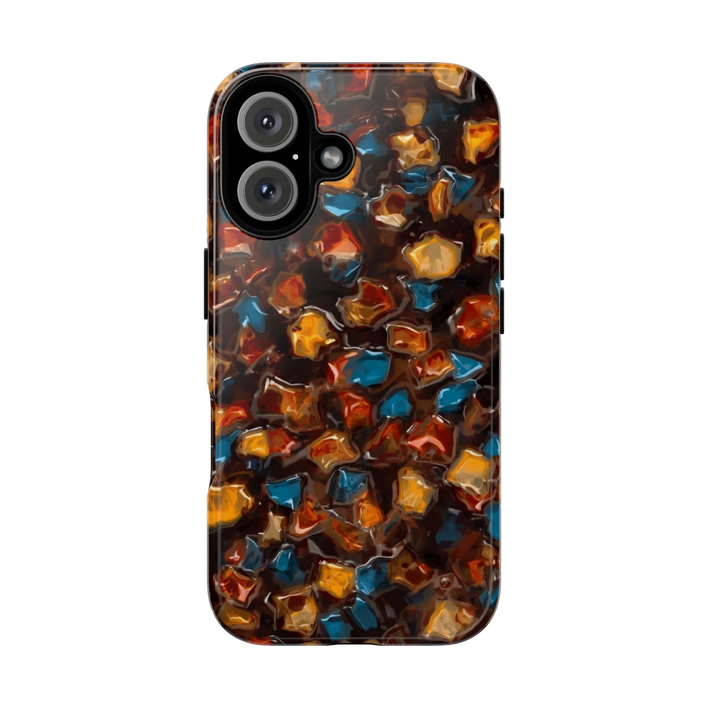 Phone Case - Amber Tortoiseshell Mosaic Protective Cover