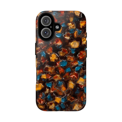 Phone Case - Amber Tortoiseshell Mosaic Protective Cover