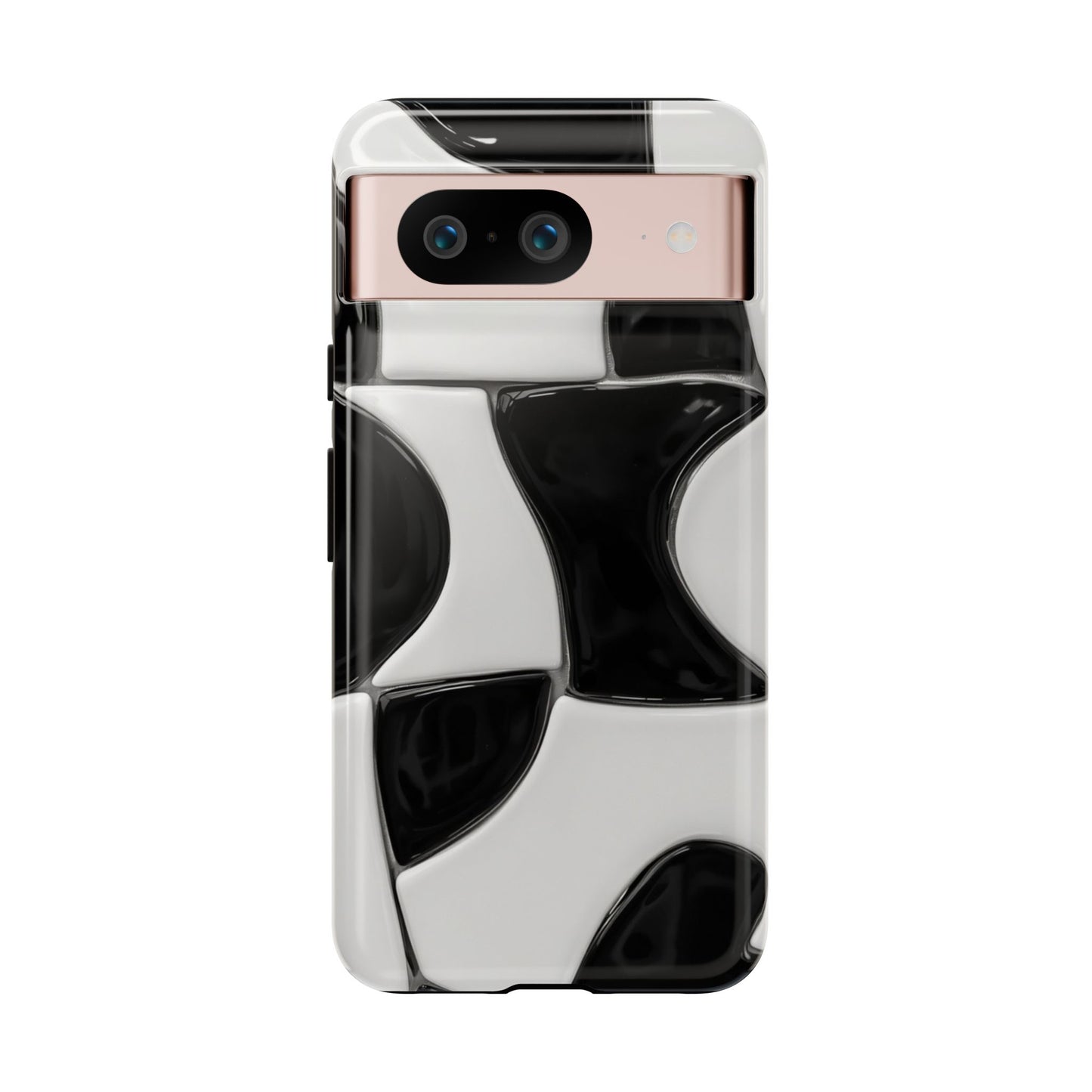 Black & White Abstract Pattern Tough Phone Case