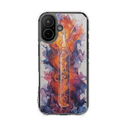 Clear Magnetic Impact Phone Case — Vibrant Abstract Swirl Design