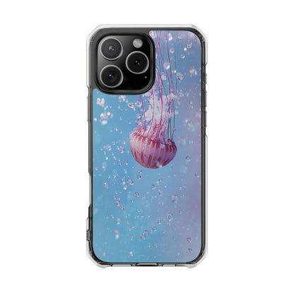 Jellyfish Clear Magnetic Impact Phone Case – Ocean Blue Underwater Design