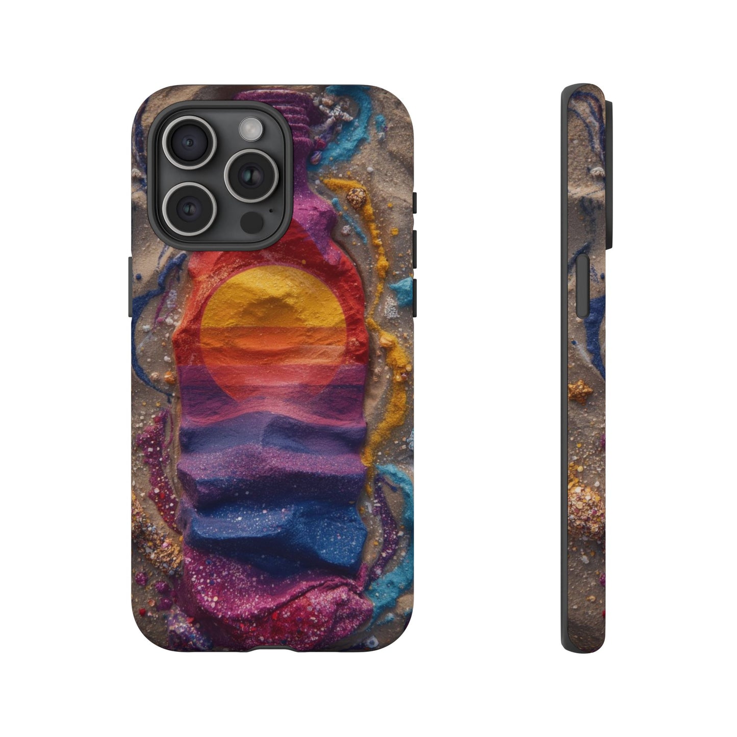 Phone Case — Colorful Sand Art Sunset Tough Protective Case