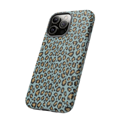 Leopard Print Tough Phone Case - Blue Cheetah Protective Cover
