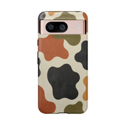 Retro Abstract Camouflage Phone Case — Earth Tone Tough Case