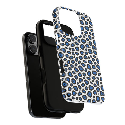 Blue Leopard Print Phone Case – Tough Protective Cover