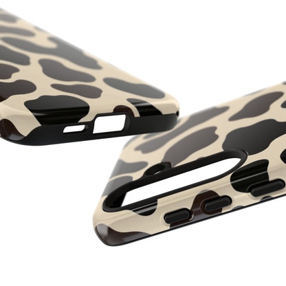 Cow Print Phone Case — Black & Cream Protective  Case