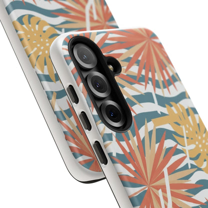 Tropical Palm Tough Phone Case – Retro Wave Floral Protective Cover