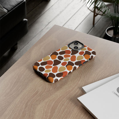 Phone Case — Retro Pebble Pattern in Warm Autumn Colors