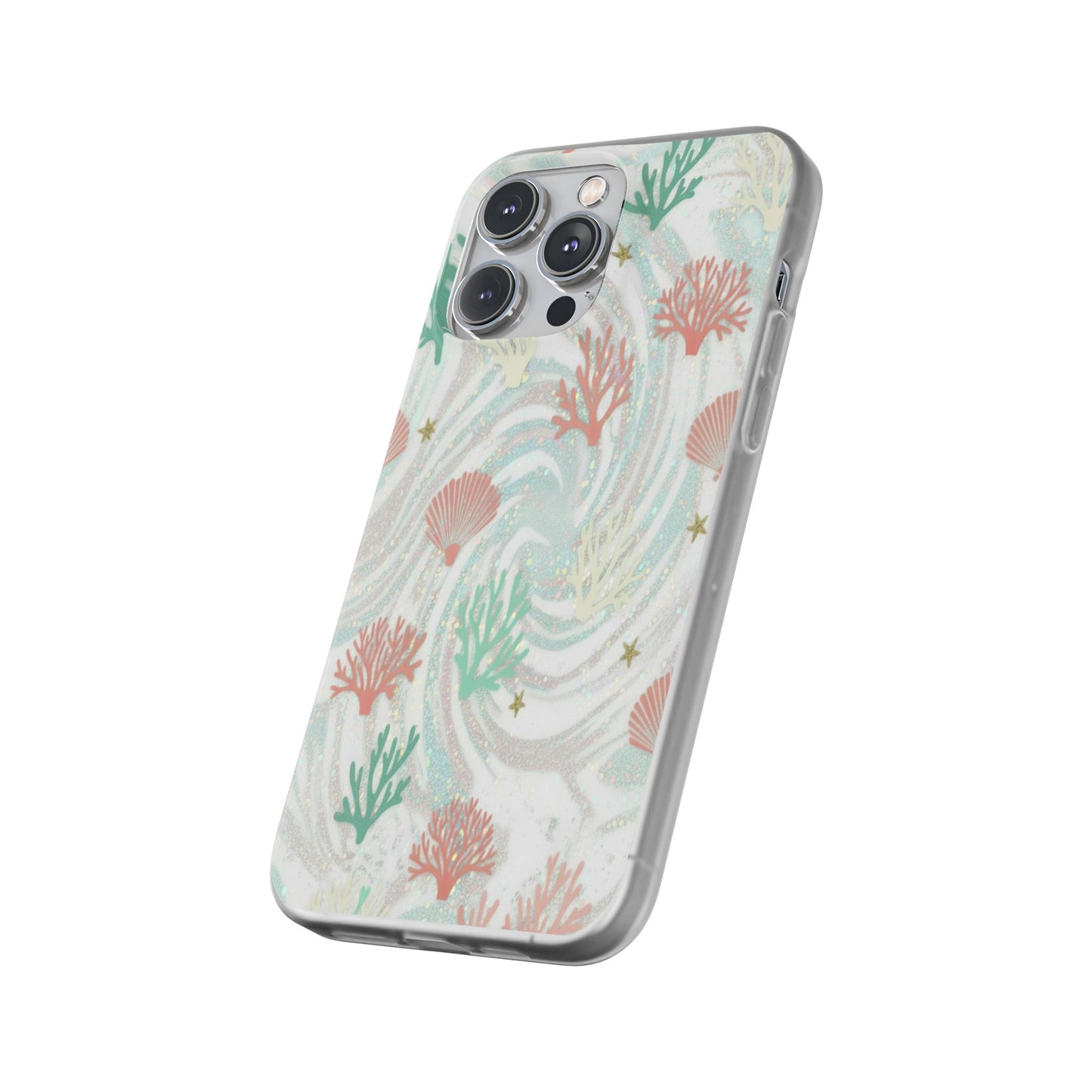 Pastel Seashell Phone Case — Coral Reef Wave iPhone Cover