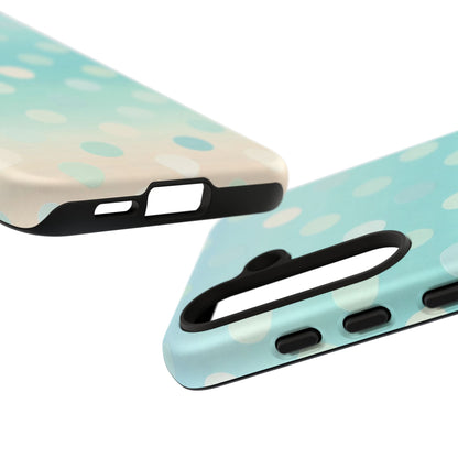 Abstract Palm Tough Phone Case — Minimal Coastal Blue Protective Cover