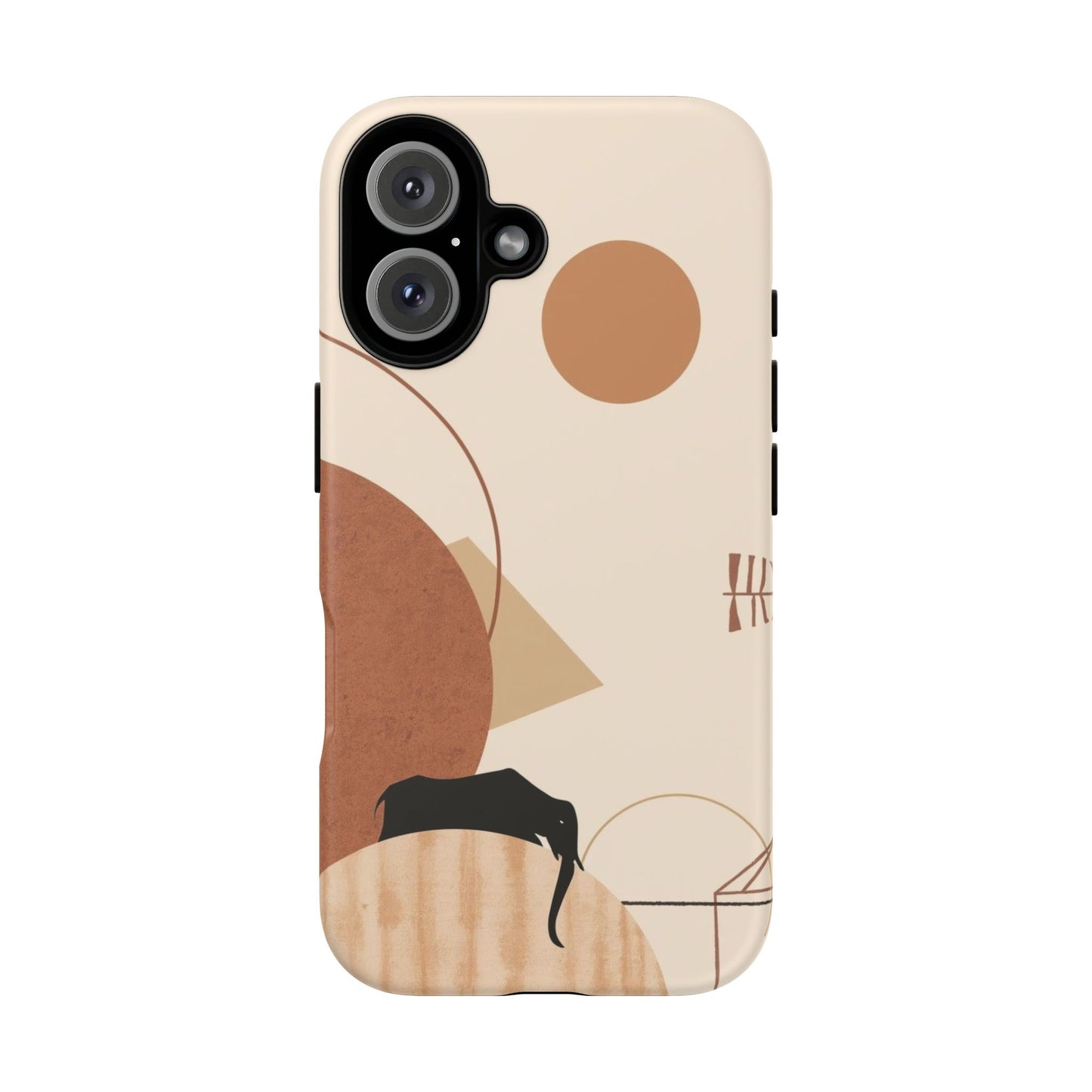 Abstract Earth Tones Phone Case — Minimal Geometric Design