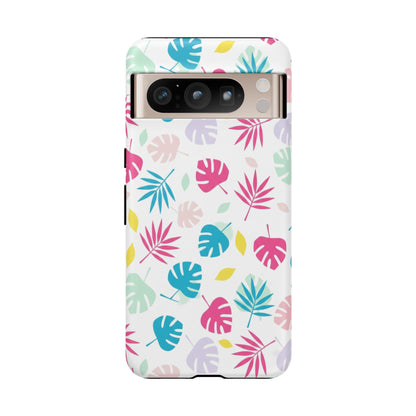 Tropical Leaf Phone Case — Colorful Pastel Monstera & Palm iPhone Case