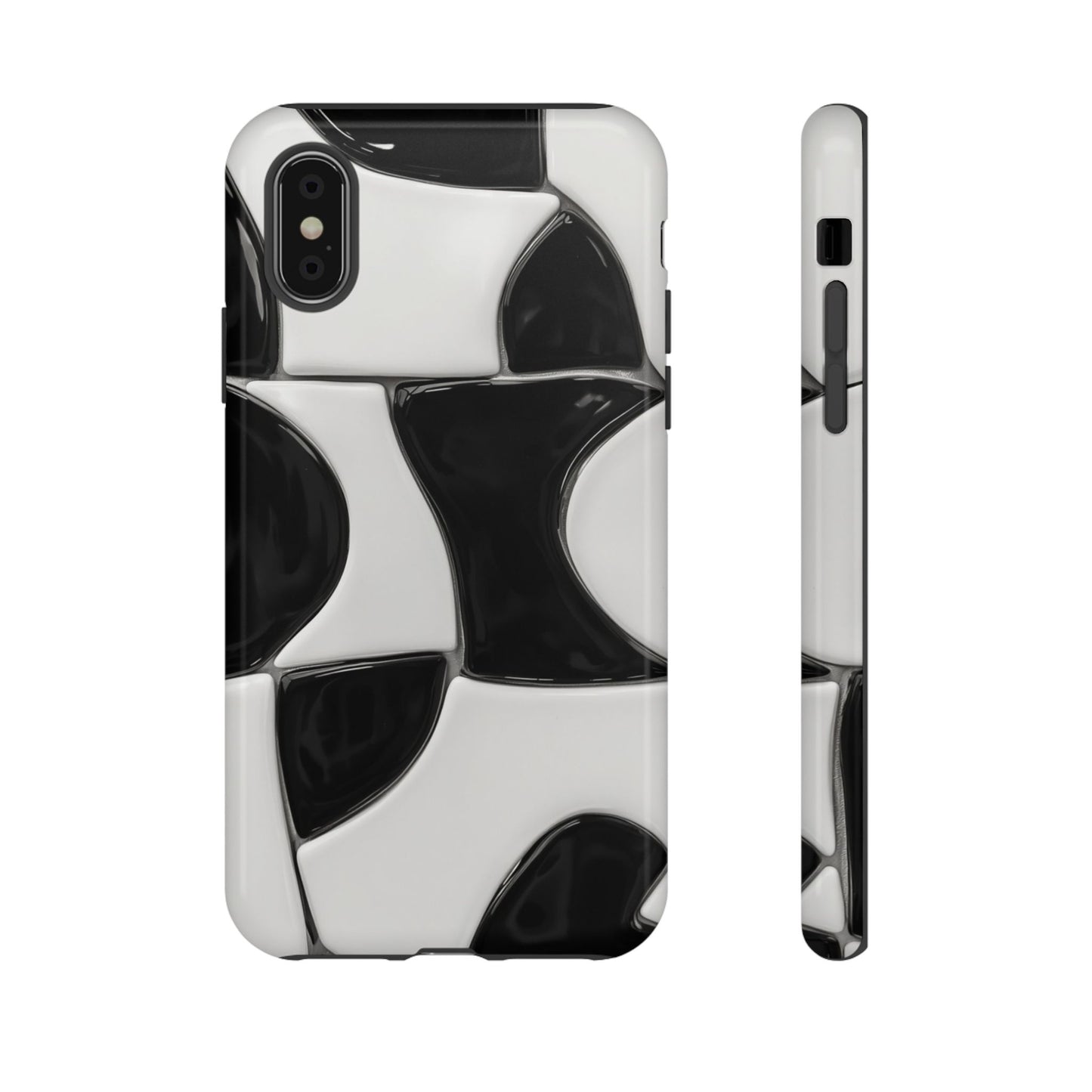 Black & White Abstract Pattern Tough Phone Case