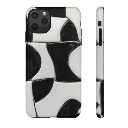 Black & White Abstract Pattern Tough Phone Case