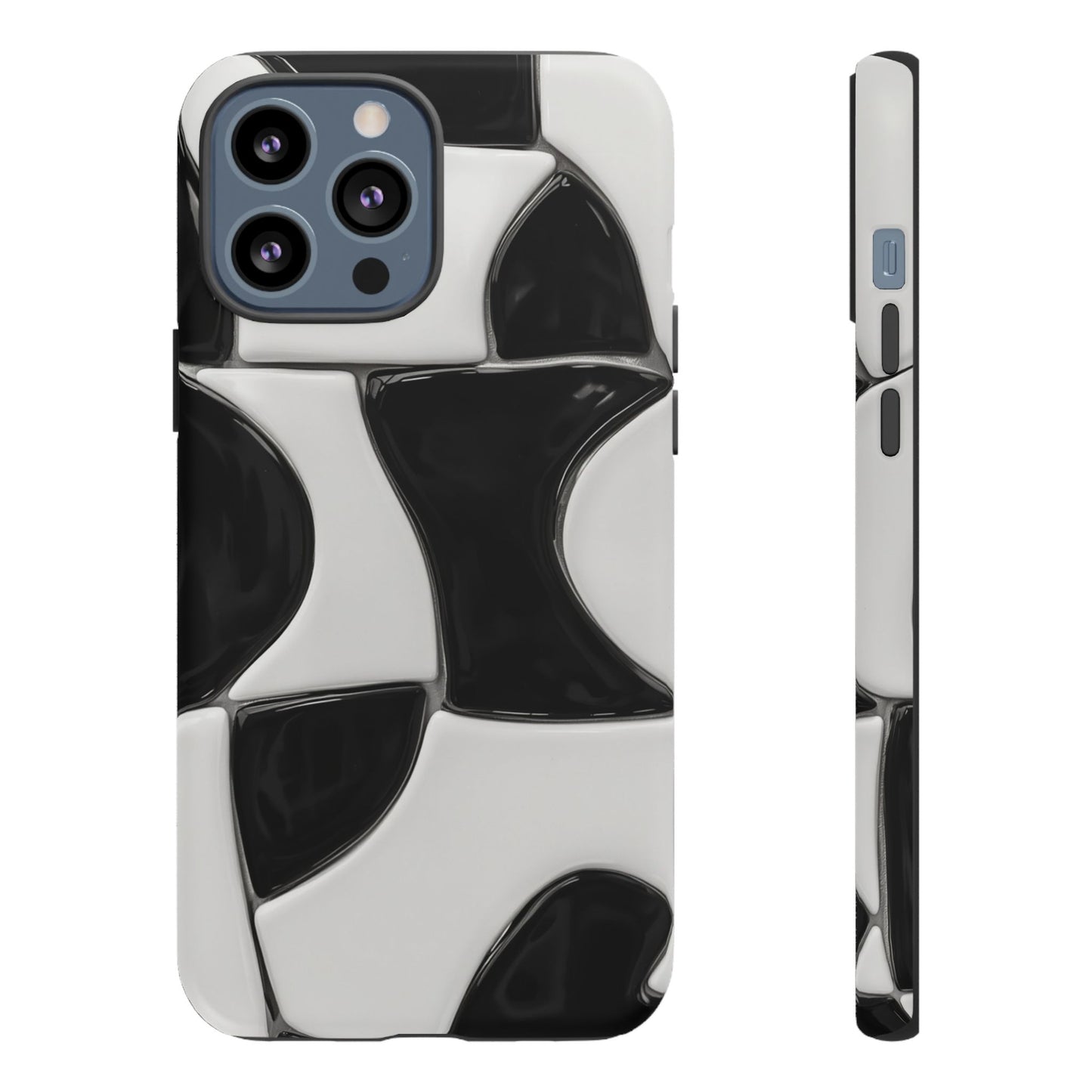 Black & White Abstract Pattern Tough Phone Case