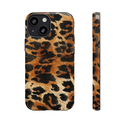 Leopard Print Tough Phone Case – Rugged Protective iPhone Cover