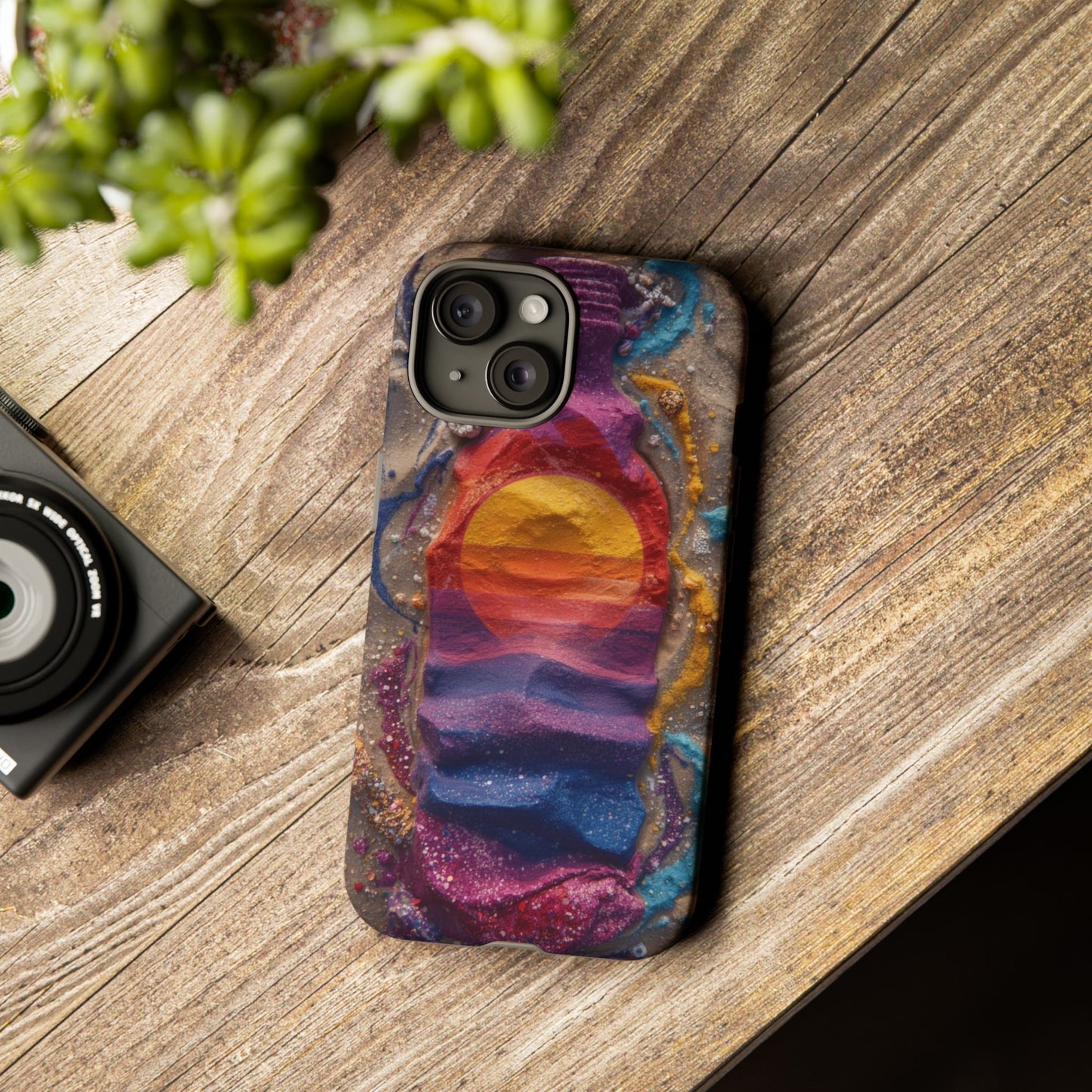 Phone Case — Colorful Sand Art Sunset Tough Protective Case