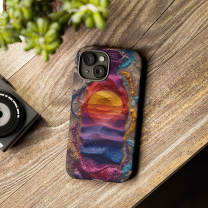 Phone Case — Colorful Sand Art Sunset Tough Protective Case