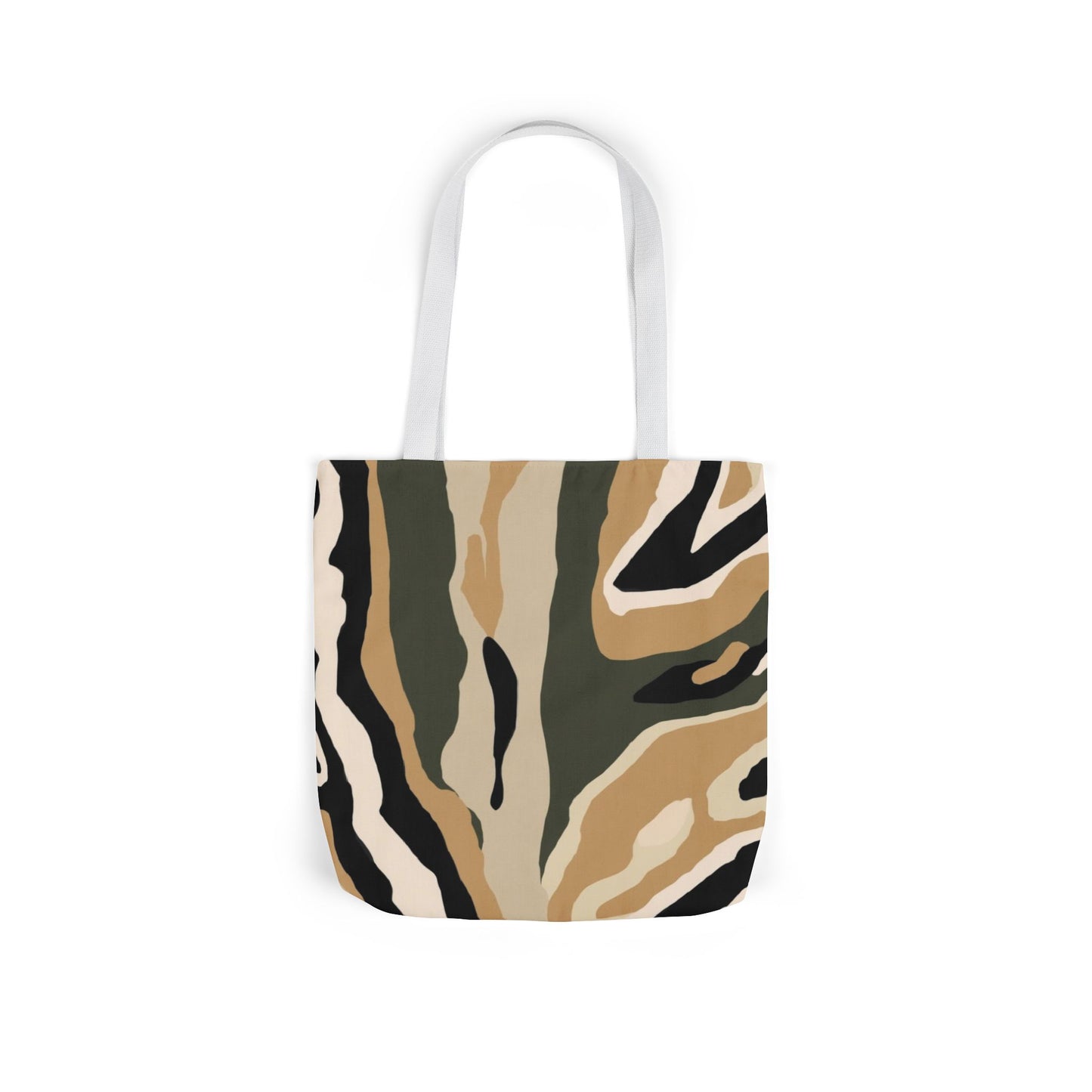 Canvas Tote Bag — Neutral Desert Camo Abstract Print