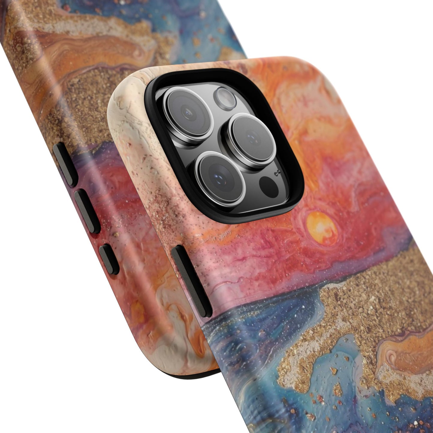 Sunset Coast Phone Case — Colorful Abstract Beach Art Tough Case