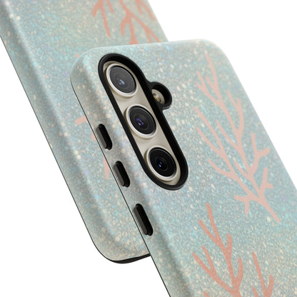 Seafoam Sparkle Phone Case – Coral & Seashell Tough Case