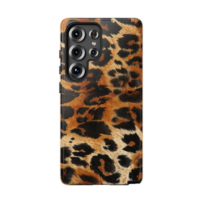 Leopard Print Tough Phone Case – Rugged Protective iPhone Cover