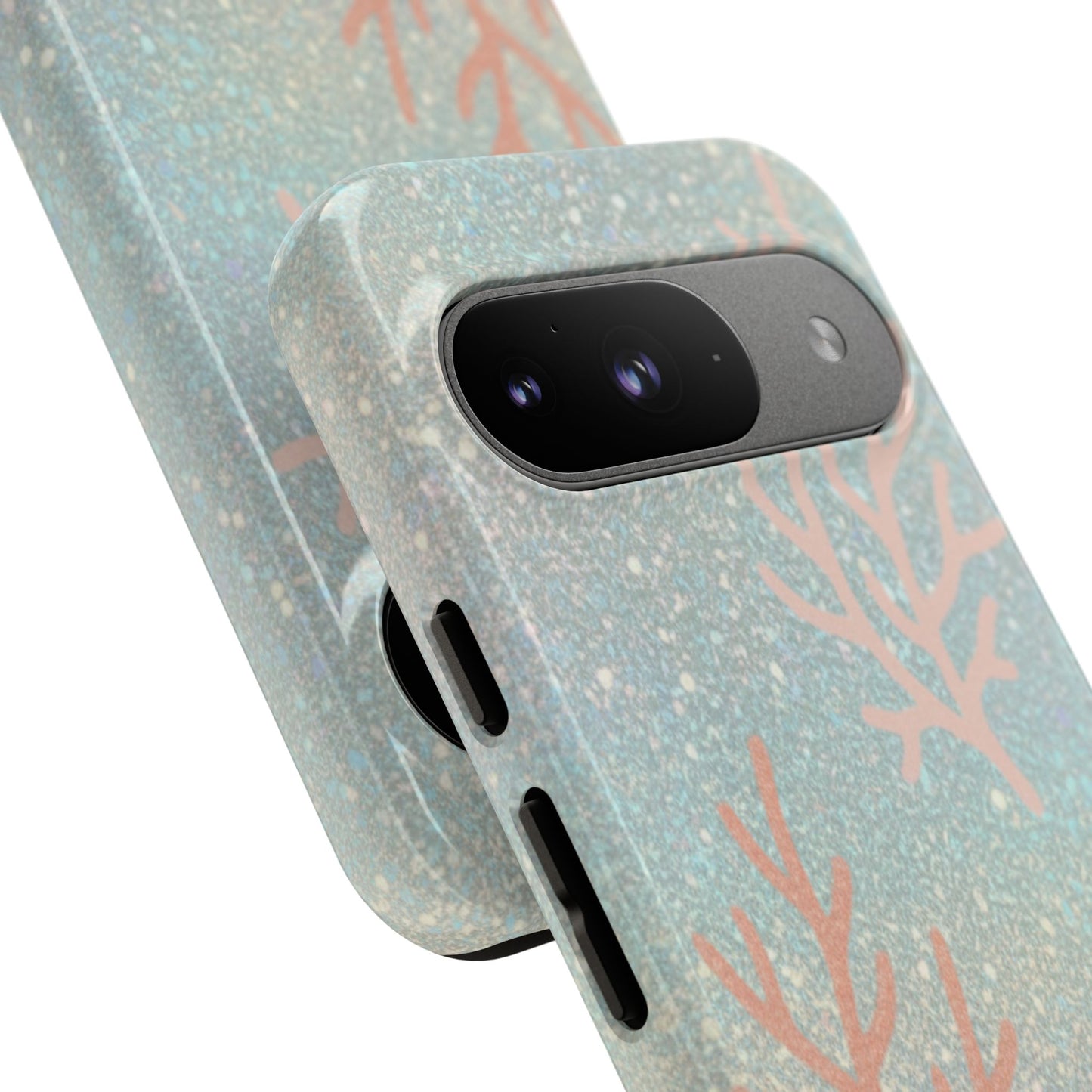 Seafoam Sparkle Phone Case – Coral & Seashell Tough Case
