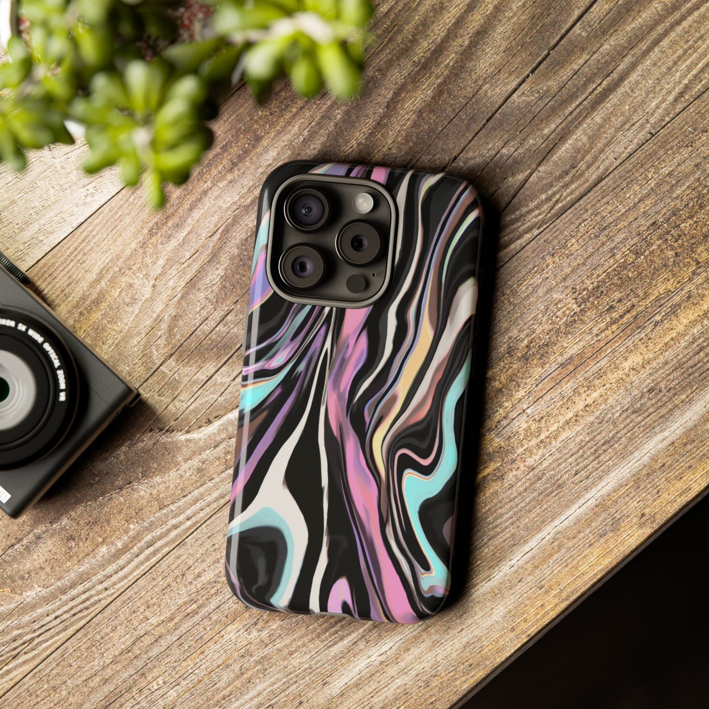 Abstract Marble Tough Phone Case — Pastel Swirl Protective Cover