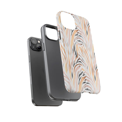 Tough Case — Neutral Watercolor Tiger Stripe Phone Case