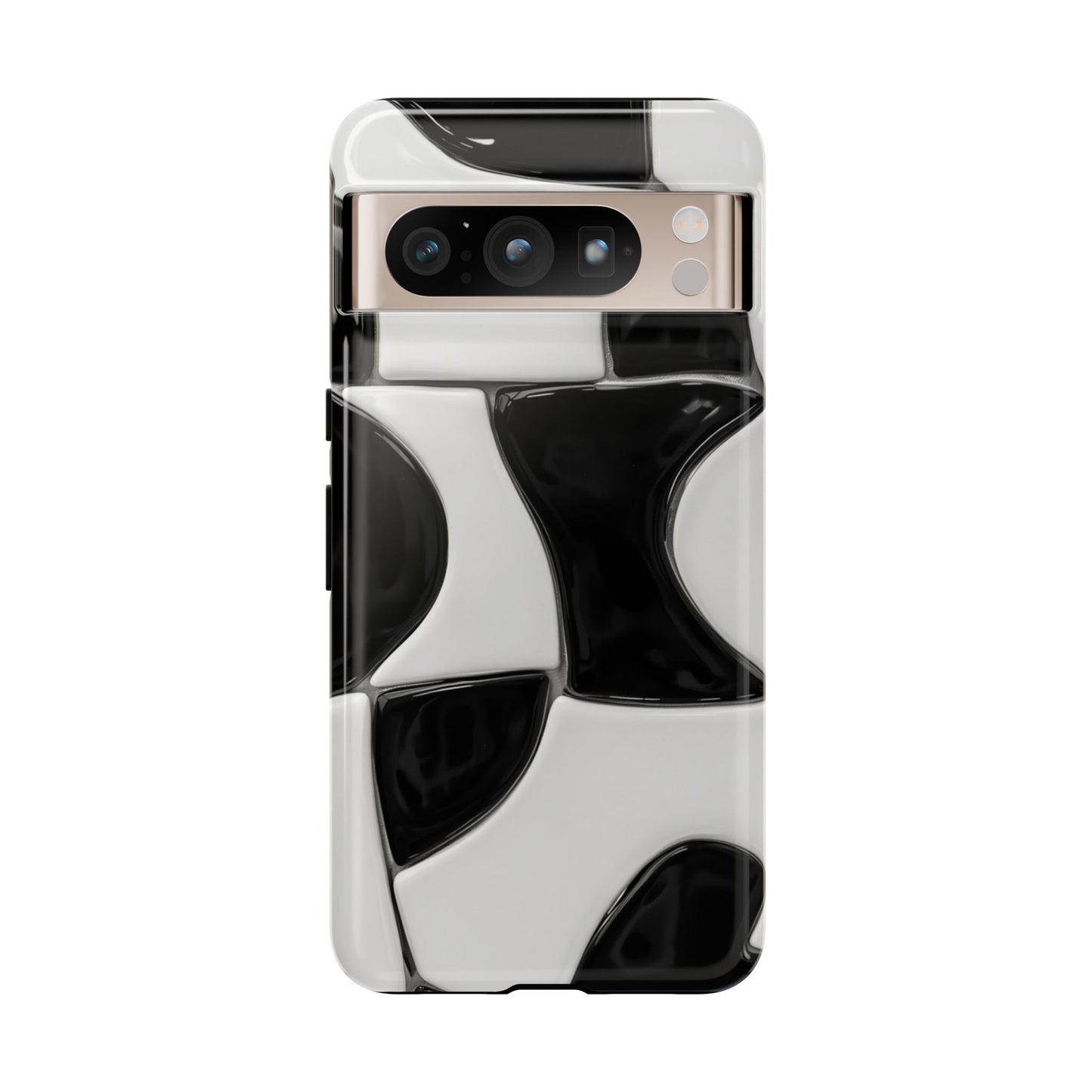 Black & White Abstract Pattern Tough Phone Case
