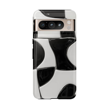 Black & White Abstract Pattern Tough Phone Case