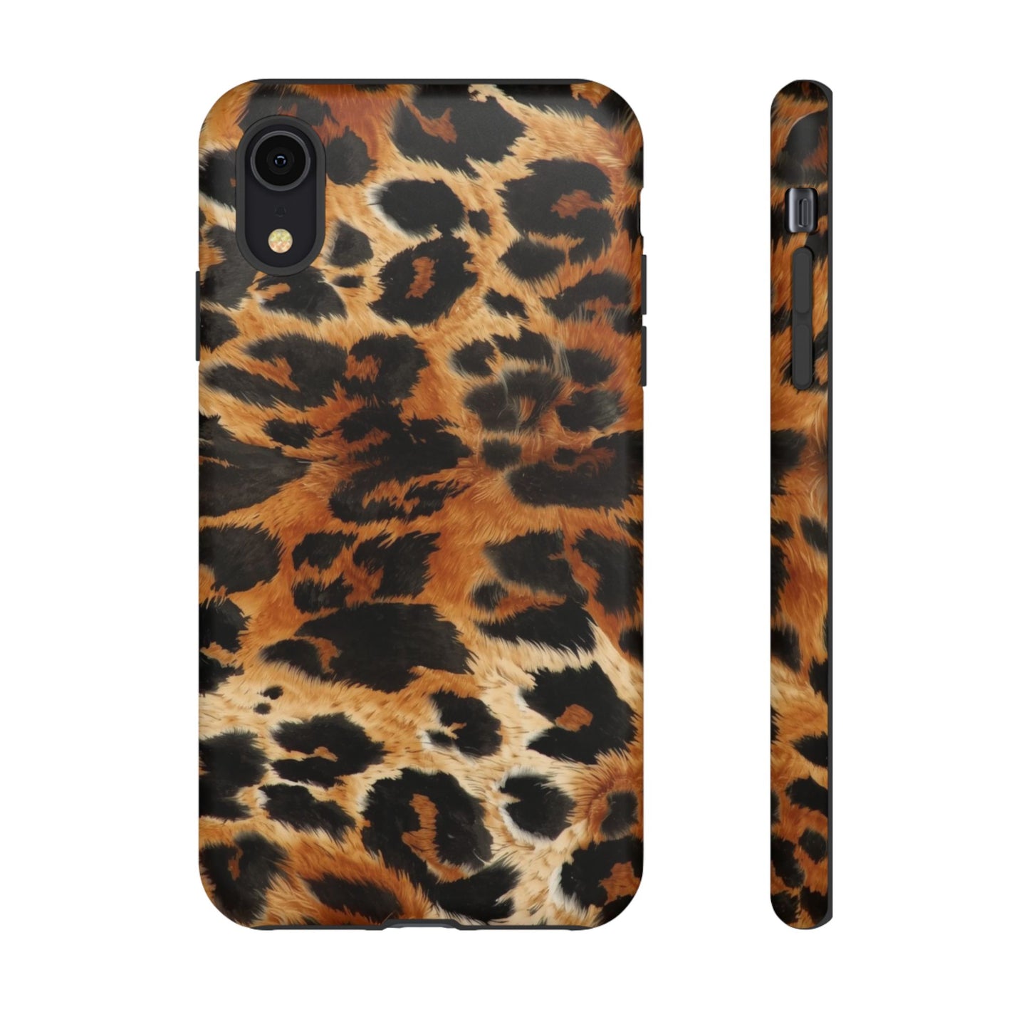 Leopard Print Tough Phone Case – Rugged Protective iPhone Cover