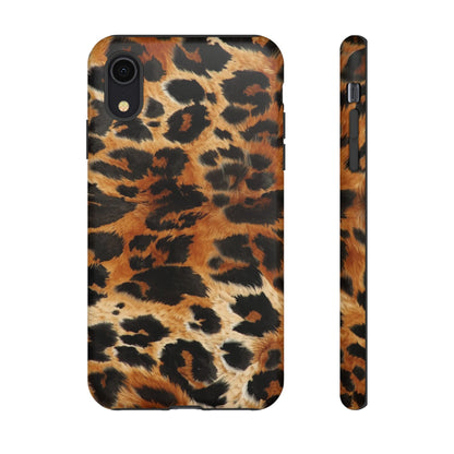 Leopard Print Tough Phone Case – Rugged Protective iPhone Cover