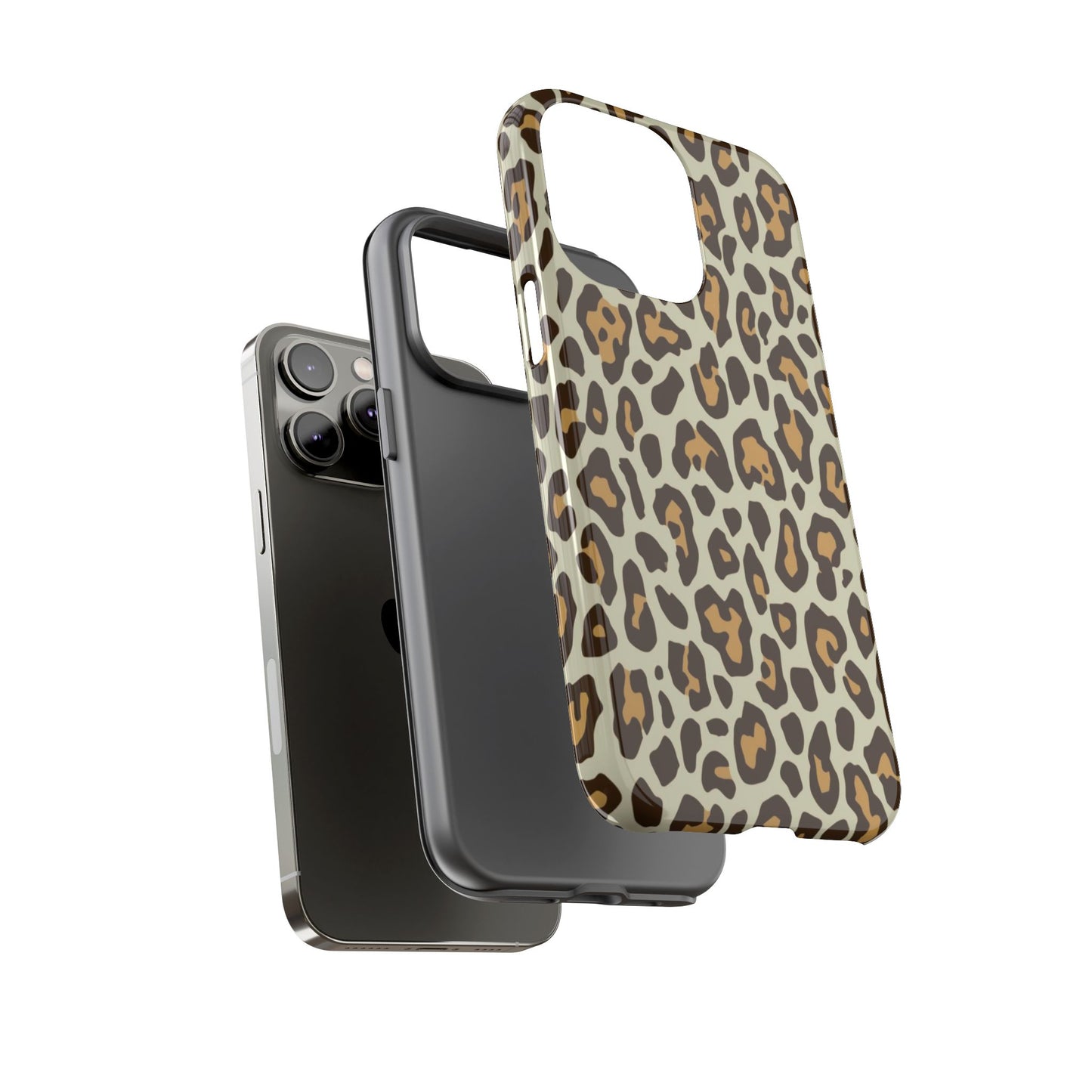 Leopard Print Tough Phone Case — Durable Protective Animal Print Case