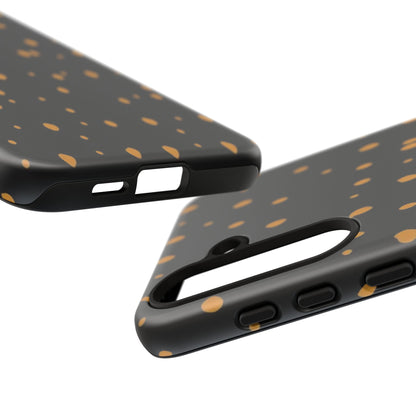 Black & Gold Dot Tough Phone Case — Protective Sparkle Pattern