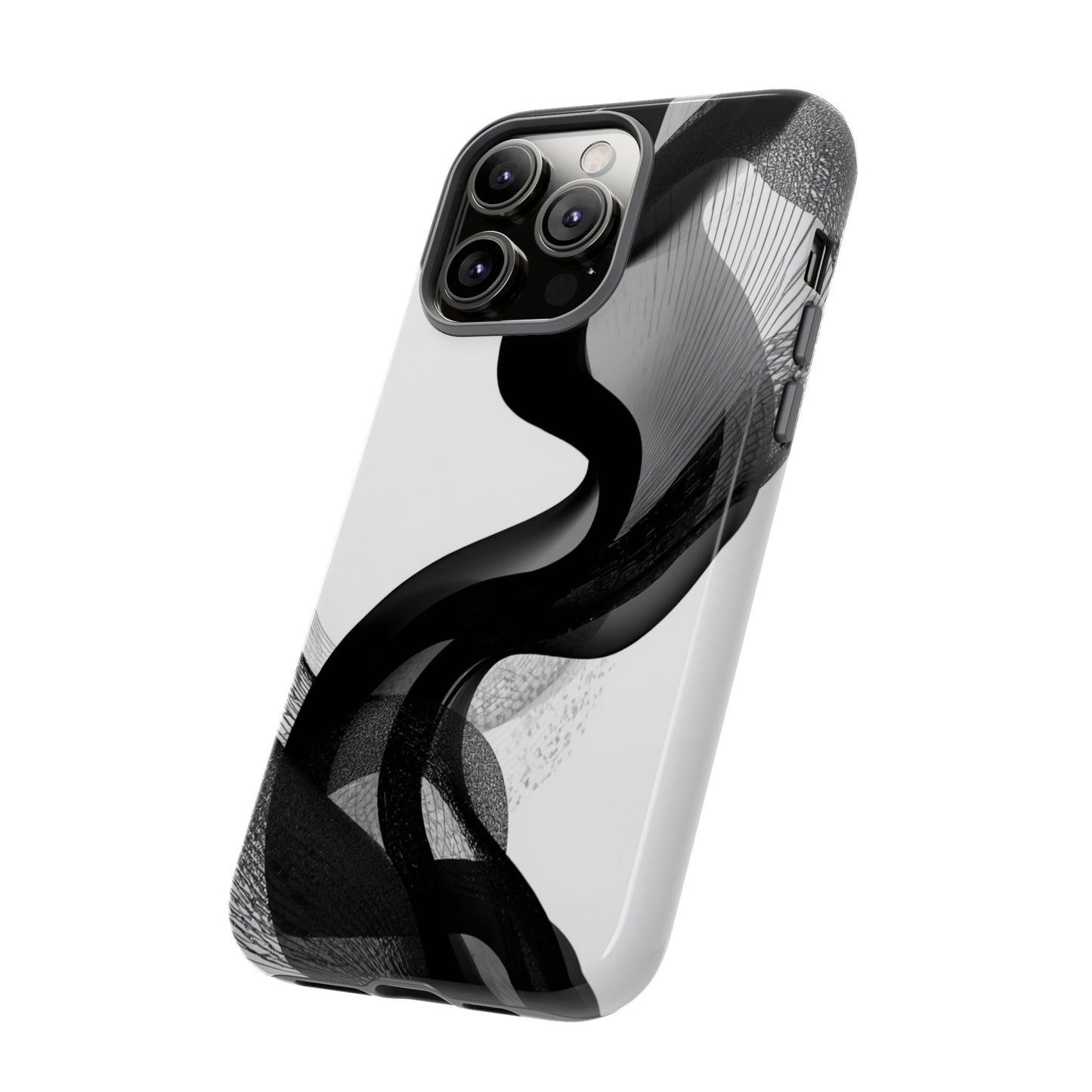 Phone Case — Monochrome Abstract Protective Cover