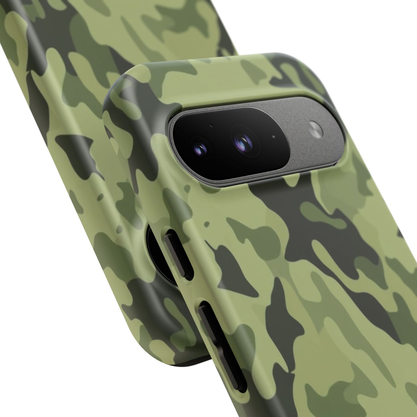 Camo Tough Phone Case — Military Green Protective iPhone Cover