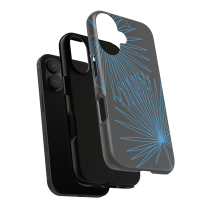 Blue Dandelion Burst Tough Phone Case — Protective Floral iPhone Cover
